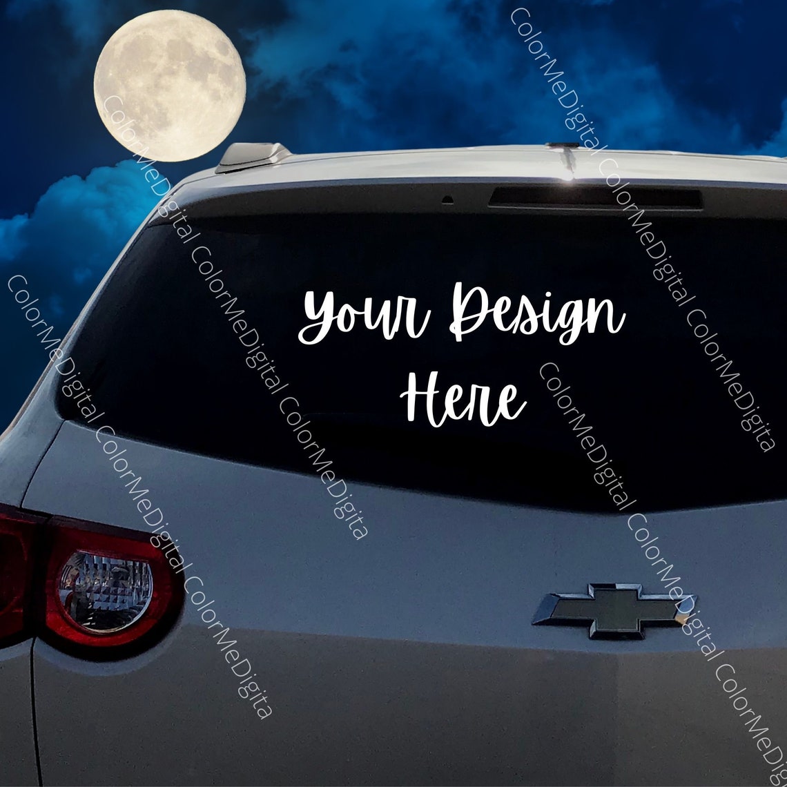 Car Window Mockup Bundle for SVG Vinyl Decal Mock up 4 Pack Mock Ups ...