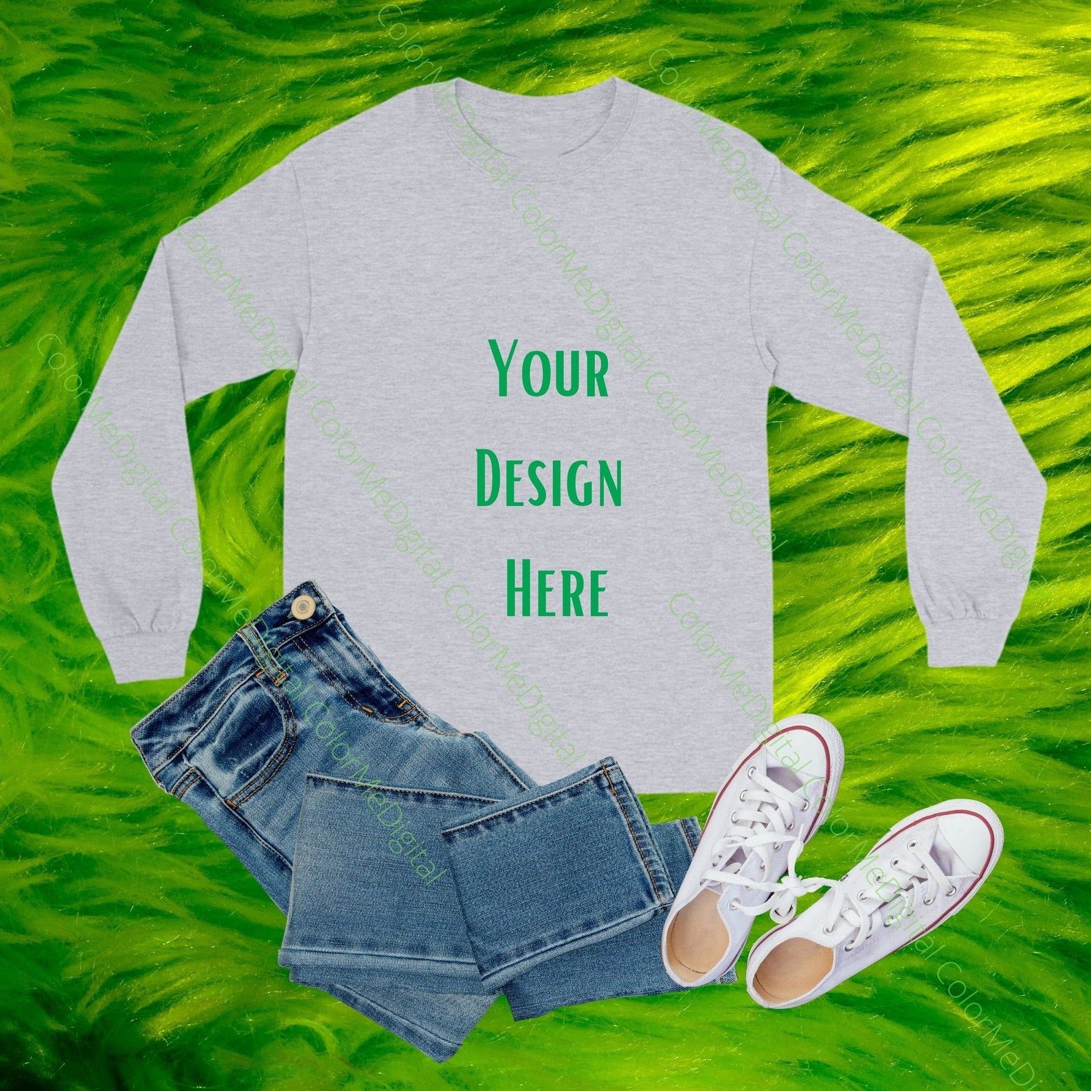Download St Patrick's Day mockup long sleeve mock up gray grey for | Etsy