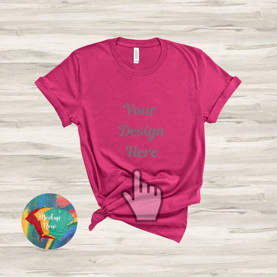 Bella Canvas 3001 Berry T Shirt Mock Up Flat Lay Mock Up Etsy