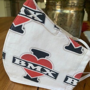 Best fitted washable mask with filter pocket, nose wire, adjustable ear loops. Breathable, lightweight. BMX. Ships now.