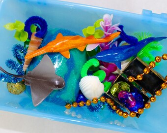 Shark Playdough Kit, Shark Play Dough Kit, Ocean Playdough Kit, Ocean Playdoh Kit, Ocean Sensory Kit