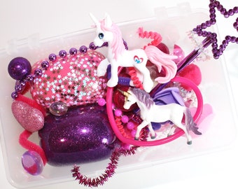 Unicorn Playdough Kit, Unicorn Playdoh Kit, Pegasus Playdough Kit, Unicorn Sensory Kit