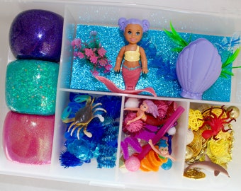 Barbie Mermaid Playdough Kit, Barbie Mermaid Playdoh Kit, Barbie Mermaid Play Dough Kit, Barbie Mermaid Sensory Kit