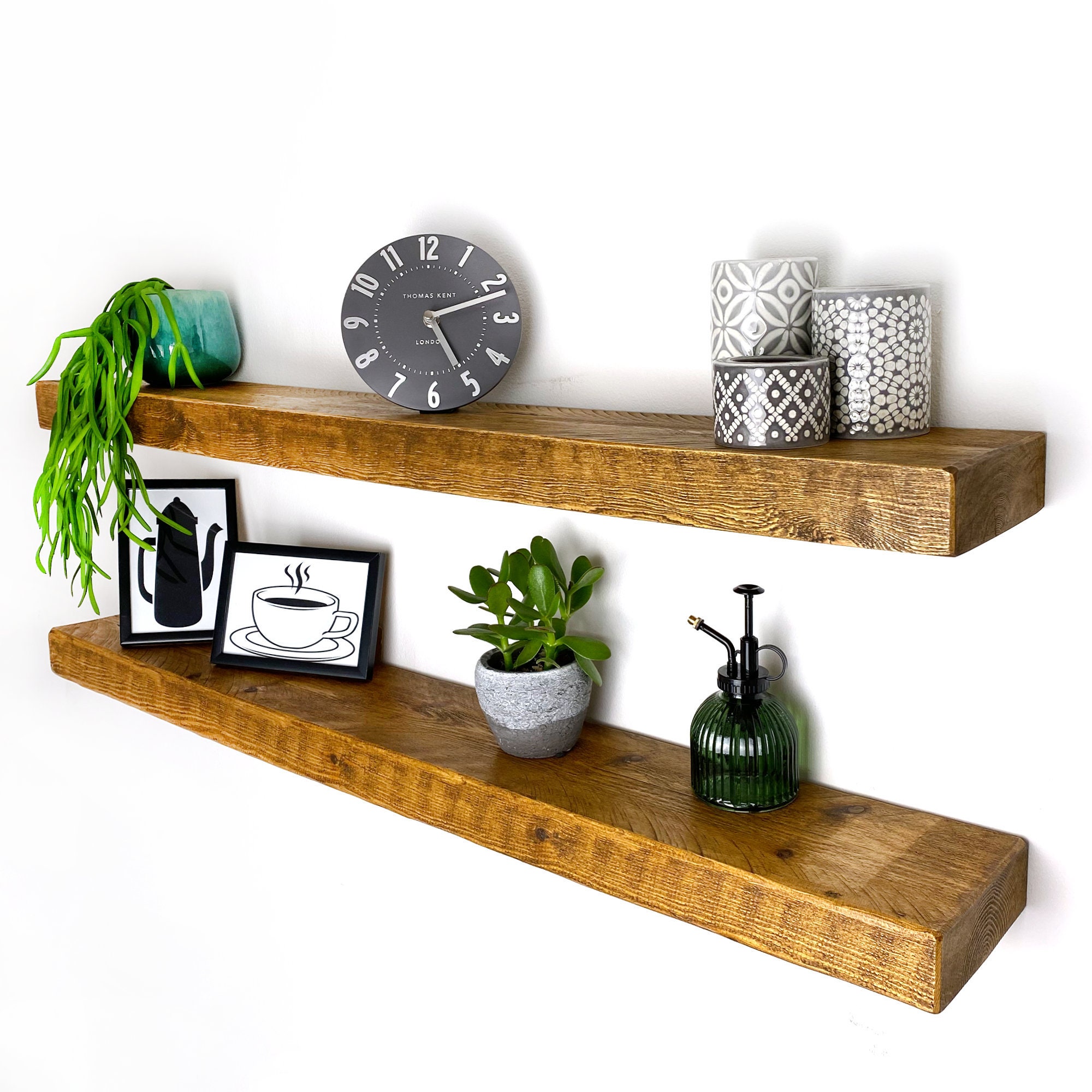 Chunky Rustic Scandinavian Redwood Floating Shelves Etsy