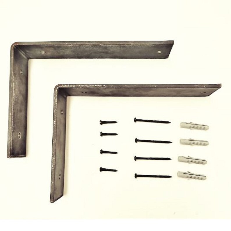 Shelf Brackets Straight Rustic Industrial Style Shelf Brackets Etsy