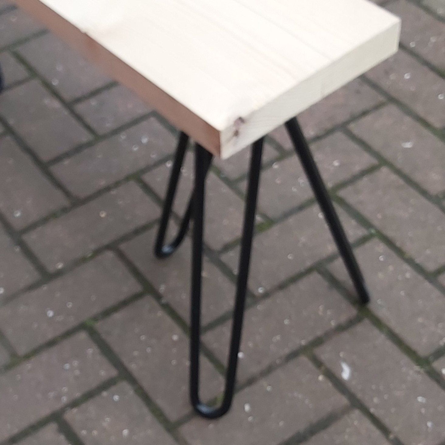 GOTOTOP Set di 4 gambe tavolo a forcina,Gambe Piedini per mobili e  scrivania,Tavolino,tavolo da pranzo, in acciaio (76cm)