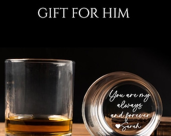 Personalized Whiskey Glasses, Gift for Him, Fathers Day Gifts for Men, Anniversary Gift for Husband, Birthday Gifts for Dad, Bourbon Glasses