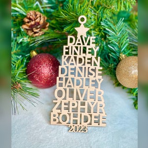 Personalized Christmas Ornament, Christmas Tree Name Ornament, Name Christmas Tree Ornament, Name Tree Ornament, Christmas Name Tree, Family