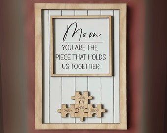 Mother's Day Puzzle Sign, Mothers Day Gift, Mom Puzzle Sign, Gifts for Mom, Mother's Day Gift, Custom Sign for Mom, Mothers Day Frame