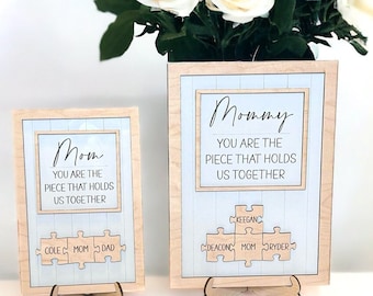 Mother's Day Puzzle Sign, Mothers Day Gift, Mom Puzzle Sign, Gifts for Mom, Mother's Day Gift, Custom Sign for Mom, Mothers Day Frame