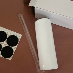20oz Skinny Straight Sublimation Tumblers: Glossy Bulk Tumblers