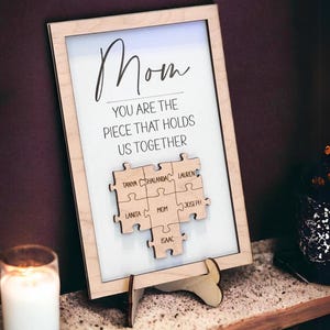 Mother&#39;s Day Puzzle Sign, Mothers Day Gift, Mom Puzzle Sign, Gifts for Mom, Mother&#39;s Day Gift, Custom Sign for Mom, Mothers Day Frame