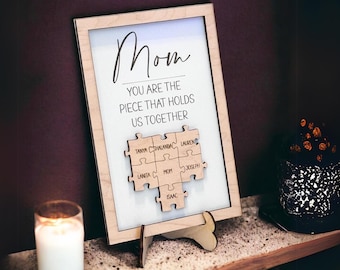 Mother's Day Puzzle Sign, Mothers Day Gift, Mom Puzzle Sign, Gifts for Mom, Mother's Day Gift, Custom Sign for Mom, Mothers Day Frame