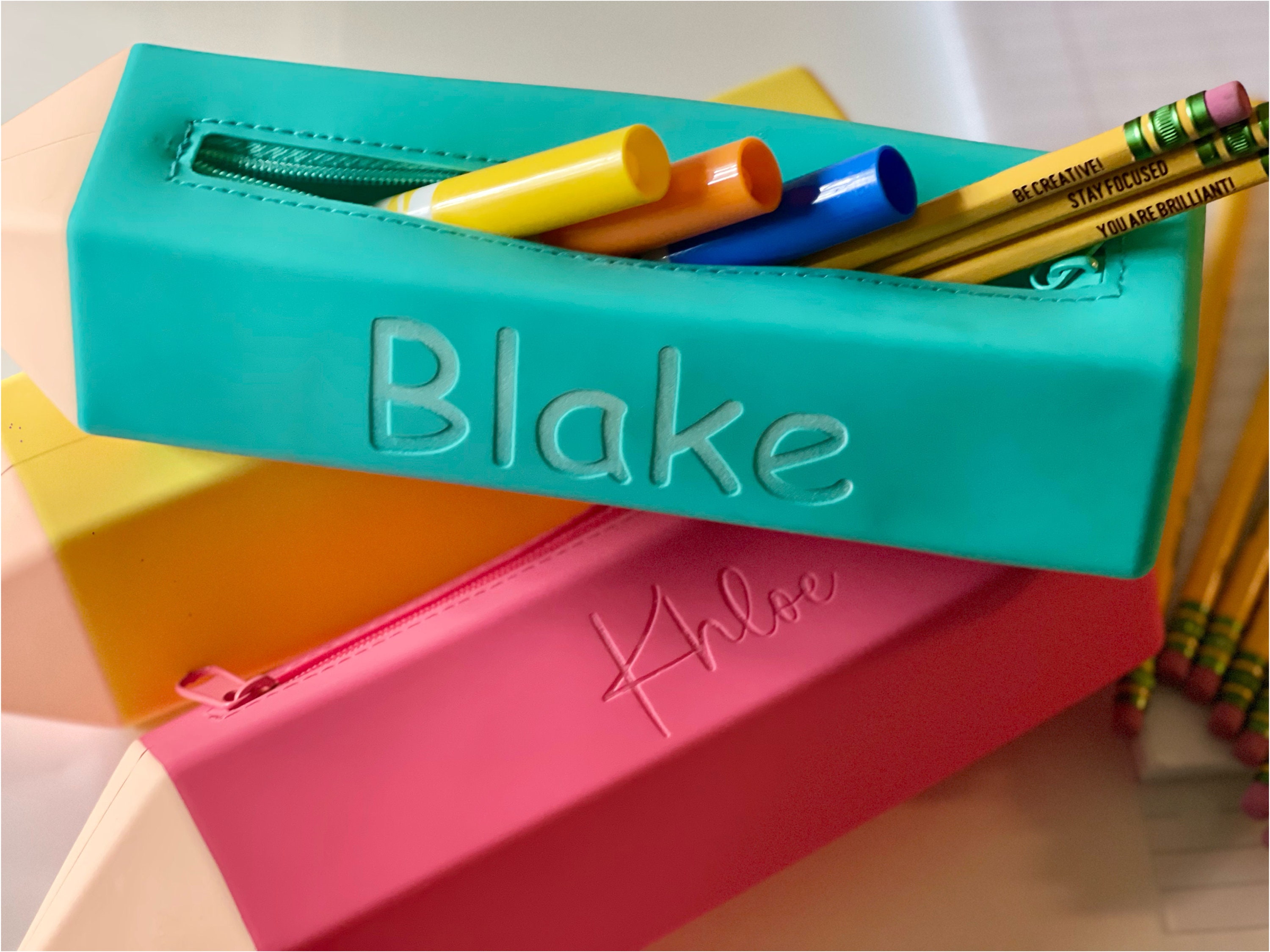 Personalized Pencil Pouch, Custom Crayon Box, Back to School, School Supplies, Elementary Kids, PreK