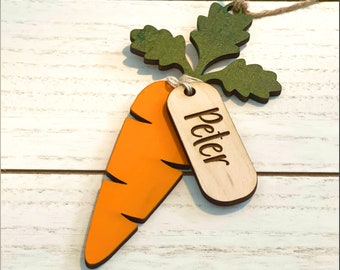 Easter Basket Tag, Easter Tag, Easter Ornament, Carrot Tag, Personalize Easter Basket Tag, Kid Easter Gift, Easter Gift Tag, Easter Name Tag