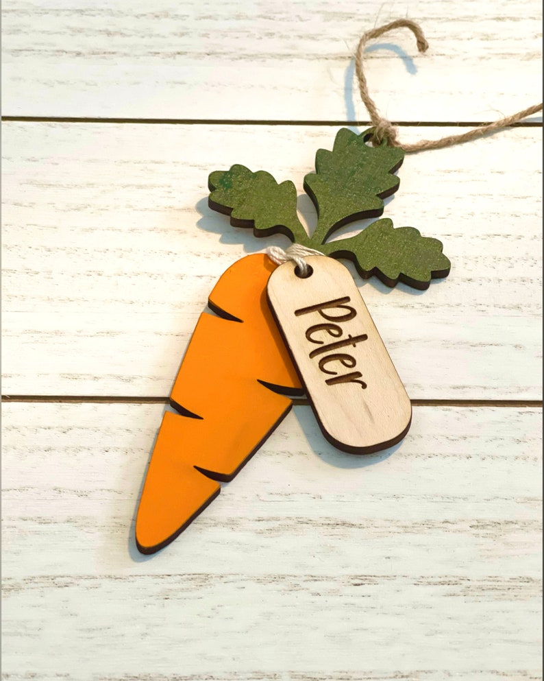 Etykieta do koszyczka wielkanocnego, Etykieta wielkanocna, Ozdoba wielkanocna, Etykieta marchewkowa, Personalizowana etykieta do koszyczka wielkanocnego, Prezent wielkanocny dla dziecka, Etykieta na prezent wielkanocny, Etykieta z imieniem na Wielkanoc zdjęcie 4