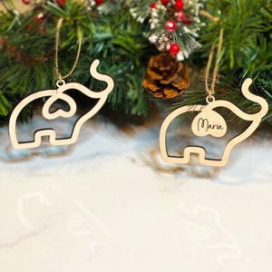 Elephant Christmas Ornament, Sisterhood Ornament, Personalized Gifts for Best Friends, Friendsgiving Gift, Friendship Gift, Sister Ornament bild 5