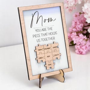 Mom Puzzle Sign, Personalized Mothers Day Puzzle, Gifts for Mom, Gift for Wife, Christmas Gift from Daughter, Gift for Grandmother