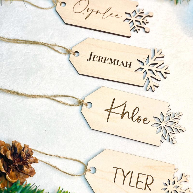 Stocking Name Tag - Etsy