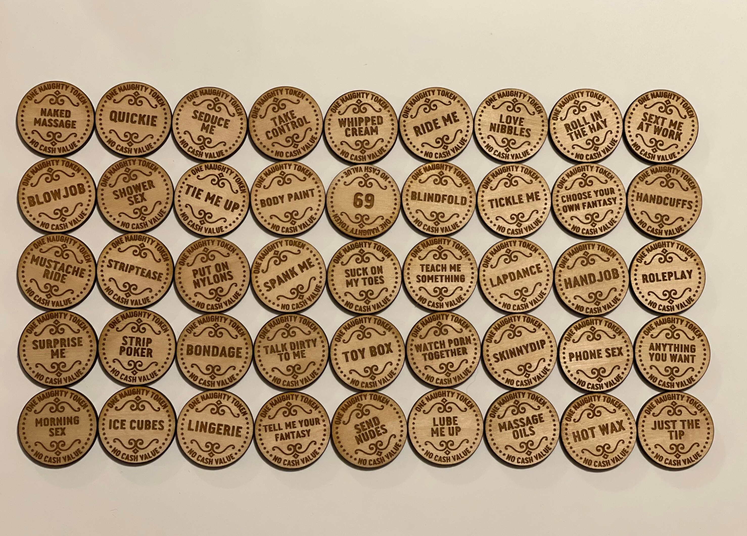 Naughty Tokens, Sex Token, Anniversary Gift, Bachelorette Party