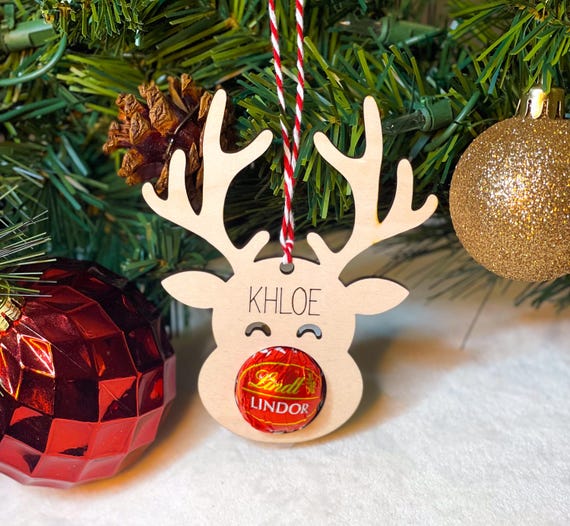 Reindeer Christmas Ornament, Reindeer Chocolate Holder, Reindeer