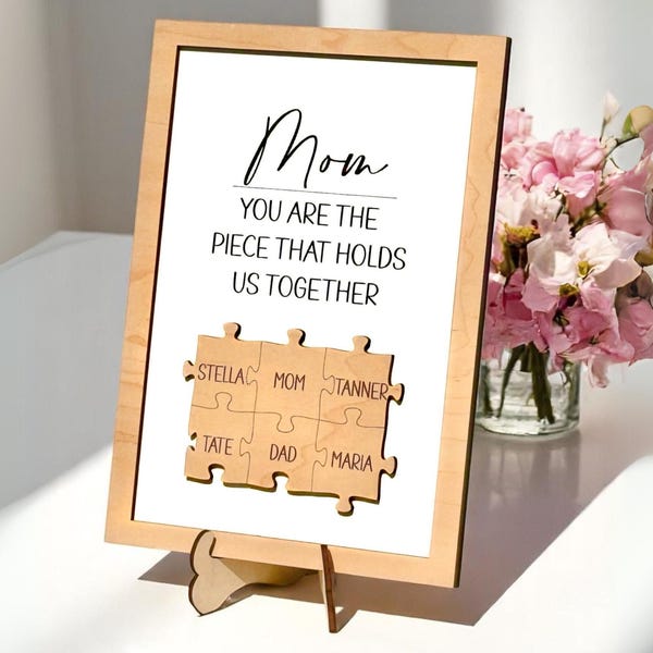 Mothers Day Gift, Gifts for Mom, Mother's Day Gift, Mothers Day Puzzle Sign, Mothers Day Gift from Daughter, Gift for Grandmother