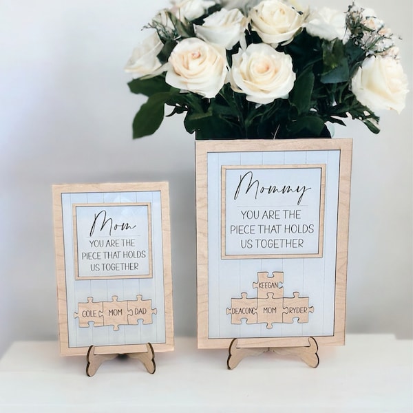 Mother's Day Puzzle Sign, Personalized Mother's Day Sign, Custom Puzzle Sign, Mothers Day Gift Ideas, Gift for Mom, Grandma, Daughter, Aunt