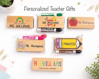 Personalized Teacher Whiteboard Eraser, Custom Teacher Gift, Teacher Appreciation Gift, Gift from Student, Back to School, End of Year Gift