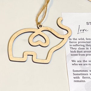 Elephant Christmas Ornament, Sisterhood Ornament, Personalized Gifts for Best Friends, Friendsgiving Gift, Friendship Gift, Sister Ornament bild 9