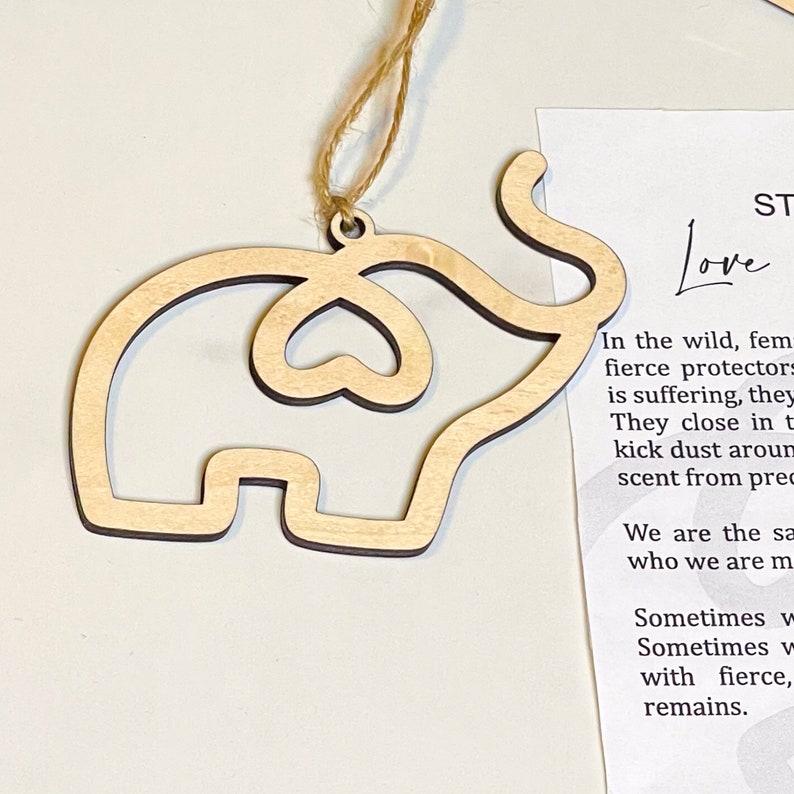 Elephant Christmas Ornament, Sisterhood Ornament, Personalized Gifts for Best Friends, Friendsgiving Gift, Friendship Gift, Sister Ornament bild 9