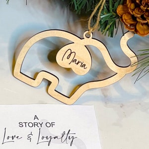 Elephant Christmas Ornament, Sisterhood Ornament, Personalized Gifts for Best Friends, Friendsgiving Gift, Friendship Gift, Sister Ornament bild 10
