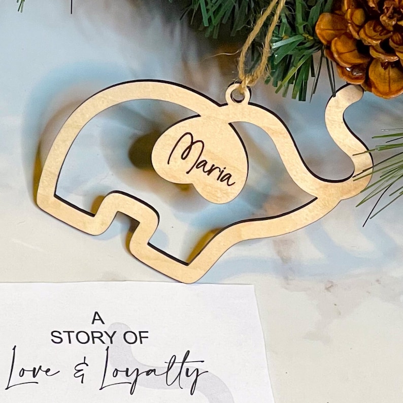 Elephant Christmas Ornament, Sisterhood Ornament, Personalized Gifts for Best Friends, Friendsgiving Gift, Friendship Gift, Sister Ornament bild 10