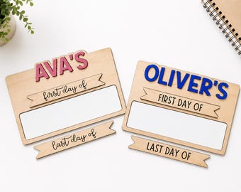 First Day of School Sign, Personalized Back to School Sign, Interchangeable, Reusable School Sign, PreK, Kindergarten, Preschool, Photo Prop