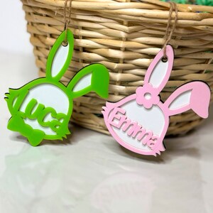 Easter Basket Tag, Easter Tag, Easter Ornament, Bunny Tag, Personalize Easter Basket Tag, Kids Easter Gift, Easter Gift Tag, Easter Name Tag