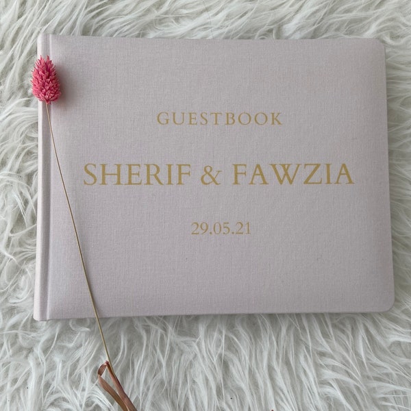 Personalized Linen Hardcover Guestbook main image 0