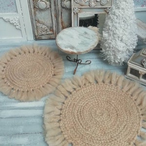 Miniature wool rug 1:12 Scale dollhouse/handmade rug/carpet