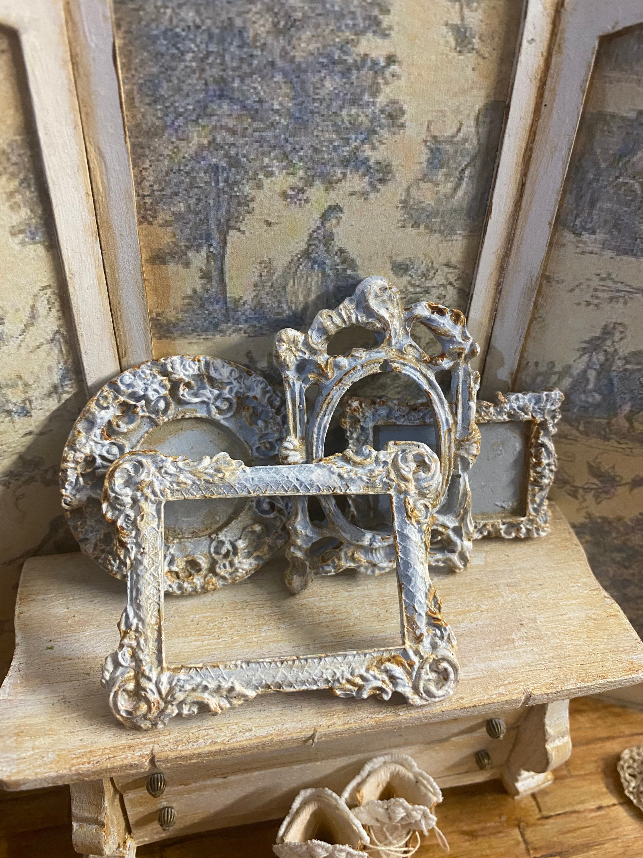 Miniature French Style Frames in Set of Four/broqante Etsy