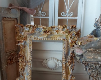 Antique, baroque, french style miniature vintage frames, one inch scale