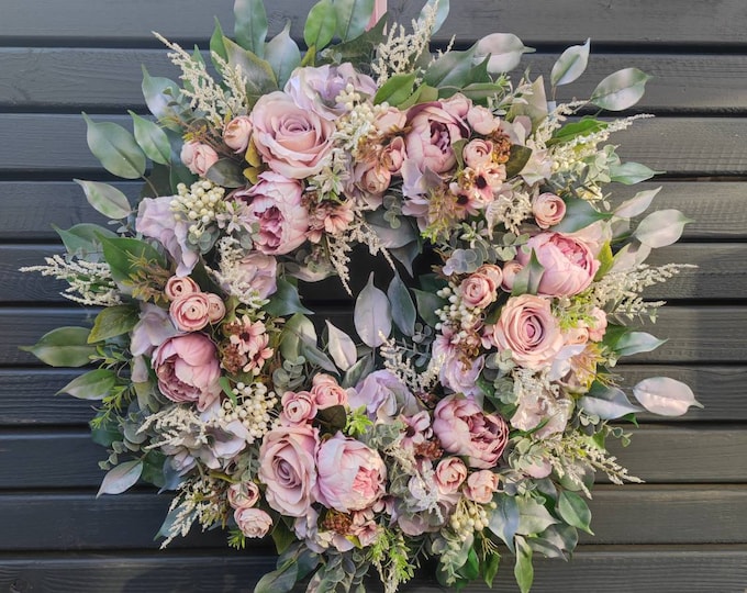 26 inches luxury pastel handmade door wreath