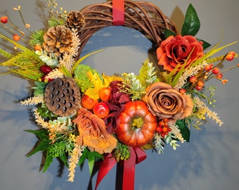 Autumn handmade door wreath. #17