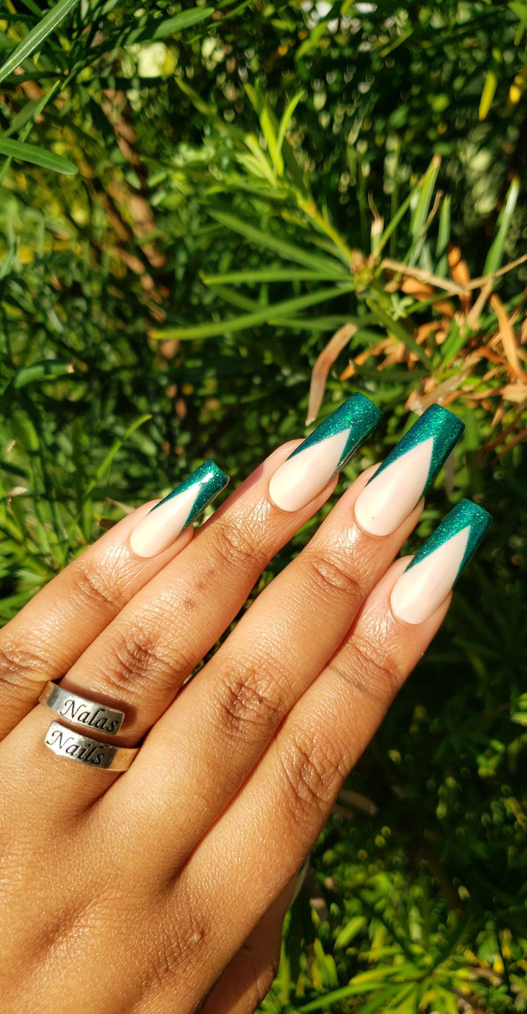 Elegant leaf french tip nails 🌿 Perfect for transitioning from summer to  autumn! @cirquecolors Harvest Time, a jelly green flash ref... | Instagram