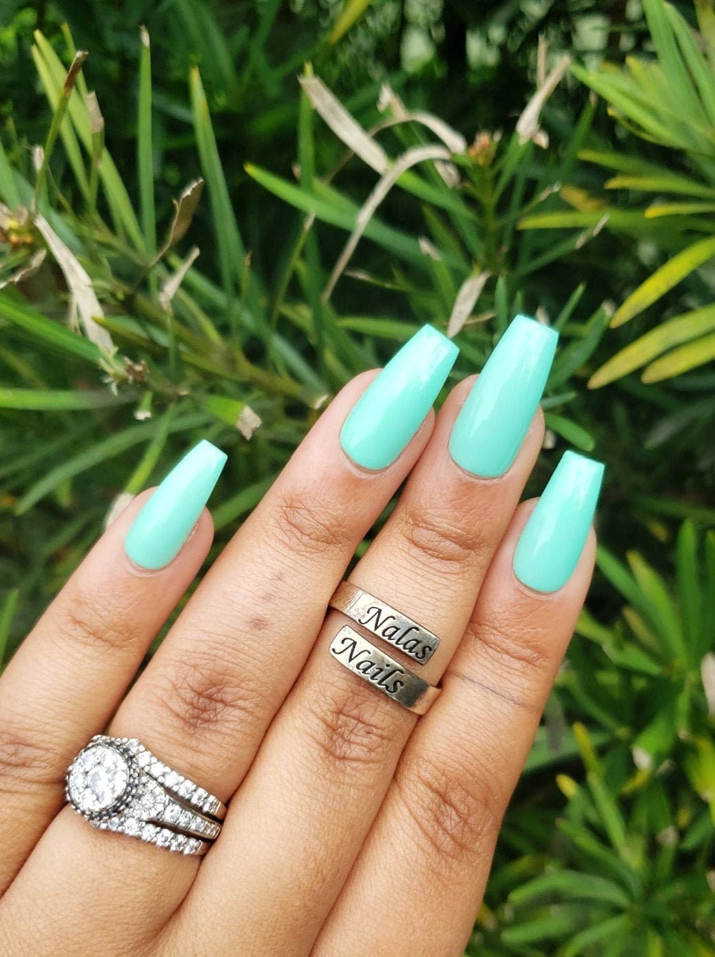 10 Off Late Ship Sale Baby Blue Nails Custom Size Apres Etsy