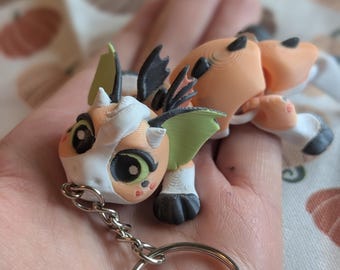 Apple dragon Articulated 3d print Keychain