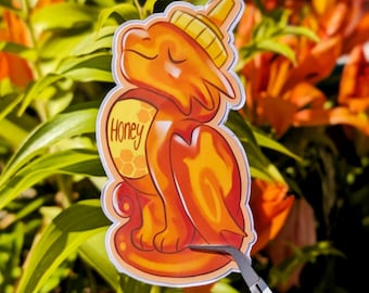 Honey Dragon Cute vinyl waterproof sticker fantasy creature design