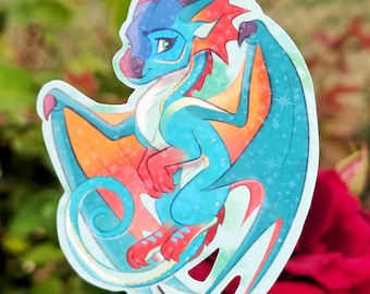 Glory Rainwing dragon wings fire collectible waterproof vinyl sticker glitter holo