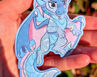 Anemone dragon wings fire collectible waterproof vinyl sticker sea wing