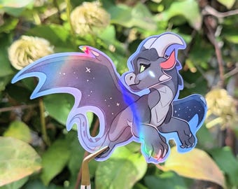 Moonwatcher dragon wings fire collectible waterproof rainbow vinyl sticker Nightwing