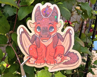 Mudwing dragon wings fire collectible waterproof vinyl sticker