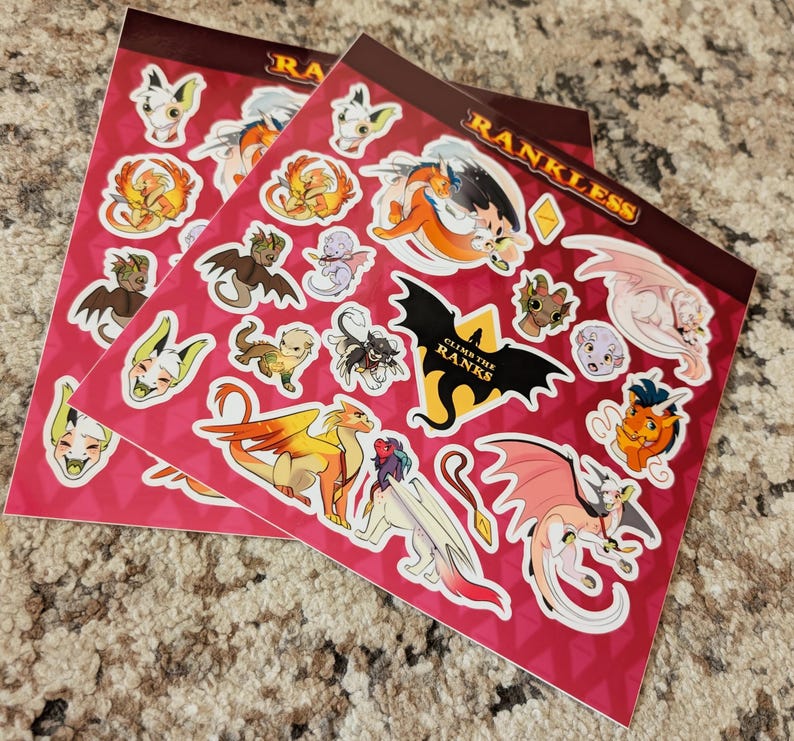 Ultimate Rankless Dragon Sticker Sheet - Etsy