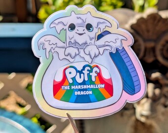Marshmallow Fluff Dragon Decal Holographic